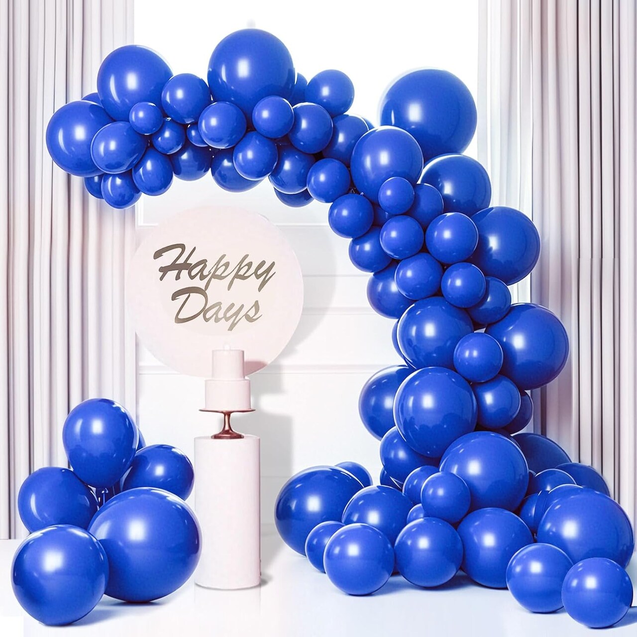 Blue Balloons 145 pcs Royal Blue Party Decorations Different Sizes of 18 12 10 5 Inch Dark Blue Balloons for Balloon Garland or Balloon Arch as Graduation Baseball Patriotic Party Decorations